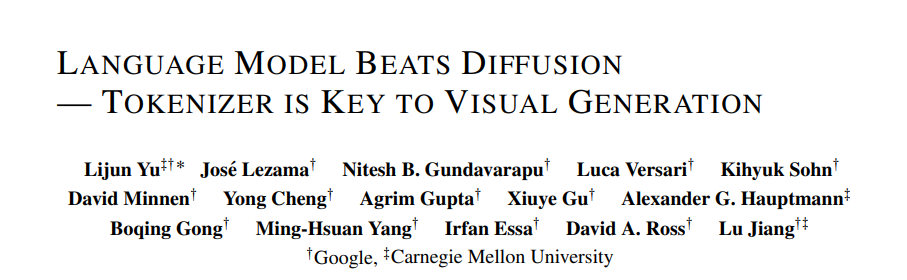 在图像、视频生成上,语言模型首次击败扩散模型,tokenizer是关键