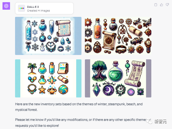 DALL·E 3瞬间生成素材,零成本制作数千万流水游戏!OpenAI总裁转赞