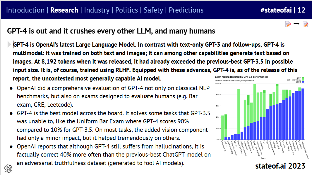 AI将玩转3A大作,OpenAI将被调查?2023 AI全景报告给出十大预测