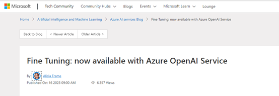 微软Azure OpenAI支持数据微调啦!可打造专属ChatGPT