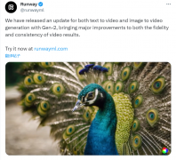 Runway 发布 Gen-2 更新,为视频结果的保真度和一致性带来重大改进 Runway 发布 Gen-2 更新,为视频结果的保真度和一致性带来重大改进