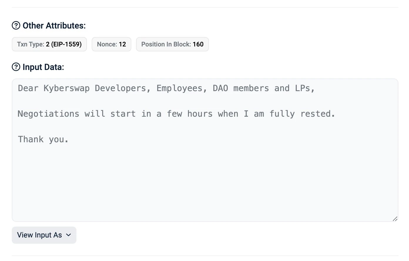 Kyberswap被盗4800万美元,戏精黑客却来主动谈判