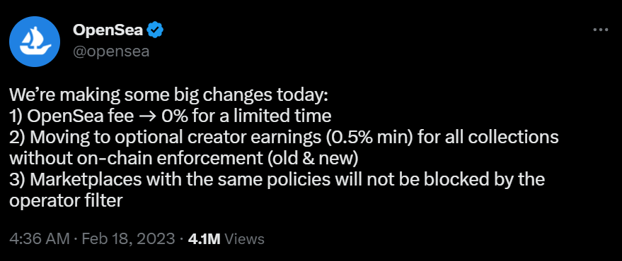 Blur来势汹汹,OpenSea首次「被动防御」