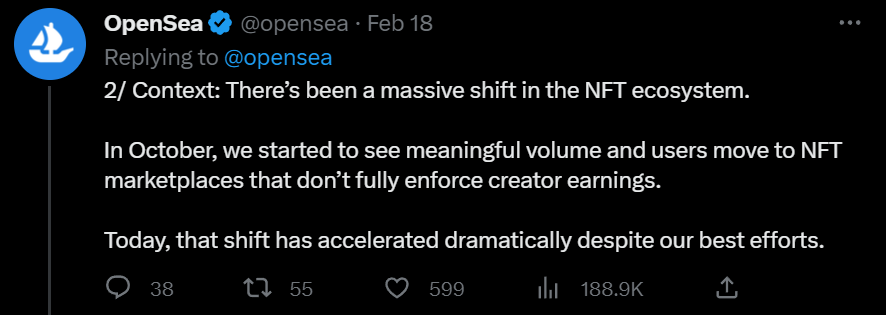 Blur来势汹汹,OpenSea首次「被动防御」