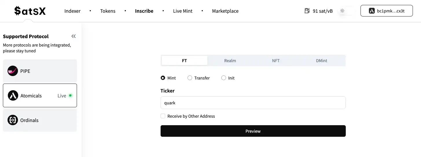 教程:全网都在挖的ARC20代币QUARK怎么铸造?