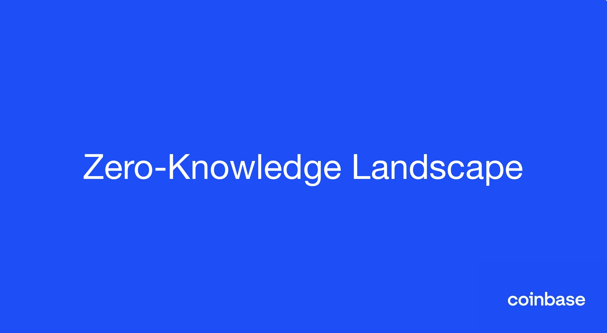 Coinbase:ZK生态详解