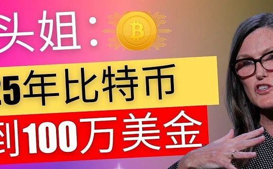 木头姐:BTC将达到100万美金 木头姐:BTC将达到100万美金