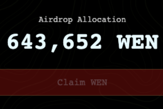 今晚空投的WEN,会是JUP前的隐藏财富密码么? 今晚空投的WEN,会是JUP前的隐藏财富密码么?
