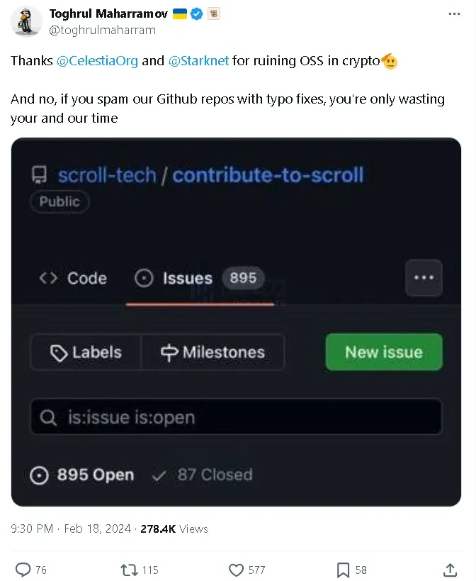 新式女巫?撸毛党开始「进攻」Scroll GitHub