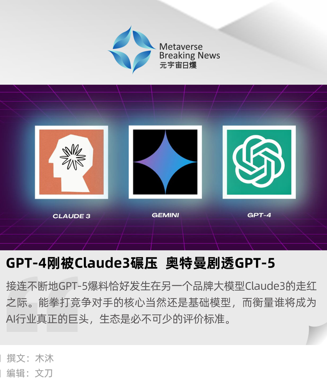 GPT-4刚被Claude3碾压 奥特曼剧透GPT-5