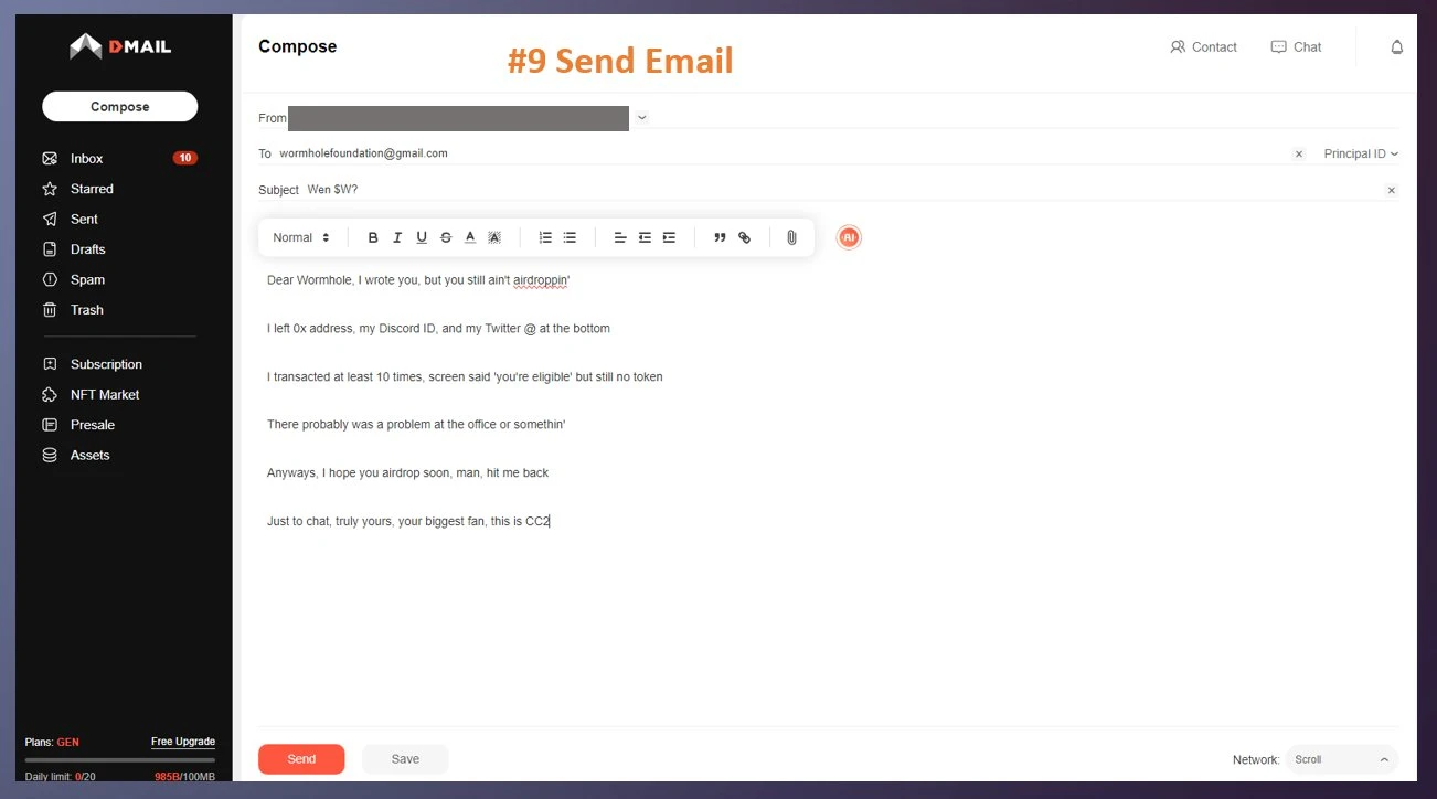 交互教程:如何获得Scroll生态潜在空投?