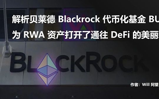解析贝莱德 Blackrock 代币化基金 BUIDL:为 RWA 资产打开了通往 DeFi 的美丽新世界 解析贝莱德 Blackrock 代币化基金 BUIDL:为 RWA 资产打开了通往 DeFi 的美丽新世界