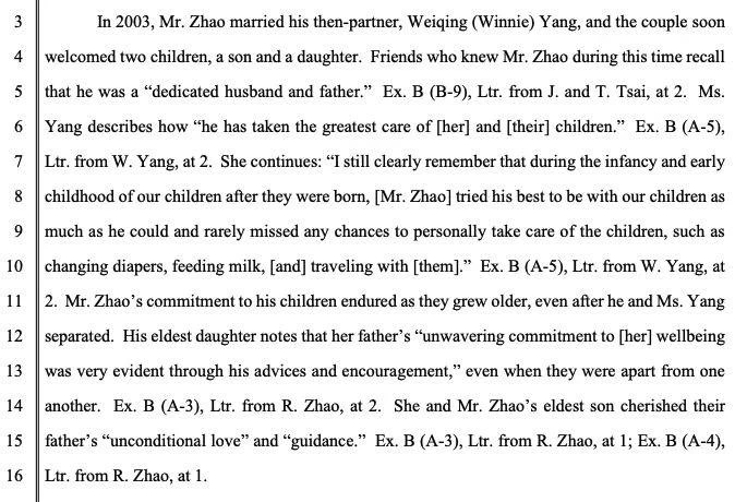 CZ或被监禁3年,辩护文件披露其不为人知的温情一面