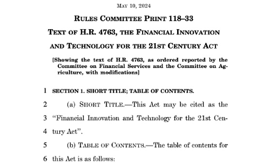 美国最新加密法案FIT21主要内容速览 美国最新加密法案FIT21主要内容速览