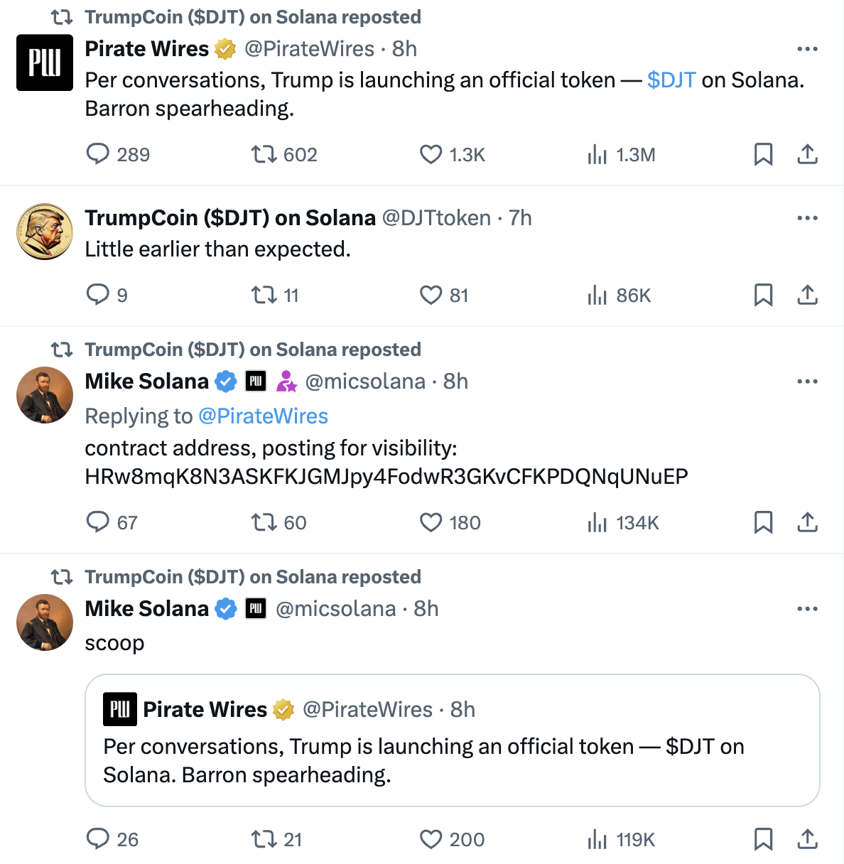 市值一度超过TRUMP,DJT到底是不是特朗普发的?