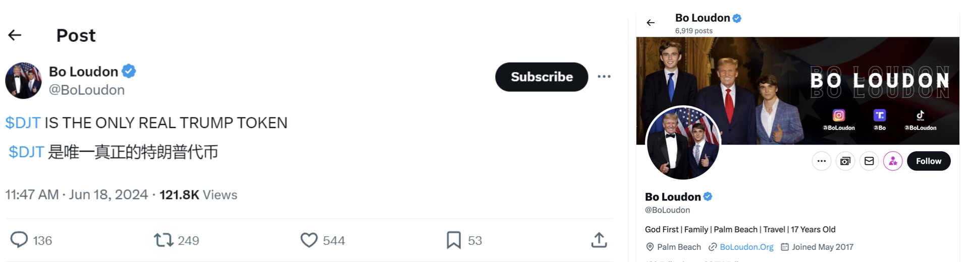 市值一度超过TRUMP,DJT到底是不是特朗普发的?
