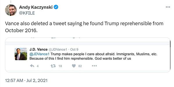 BTCer 万斯:从寒门到特朗普副手 这个“80后”不简单