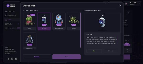 Pixelverse:Telegram上新型MMORPG点击赚钱游戏
