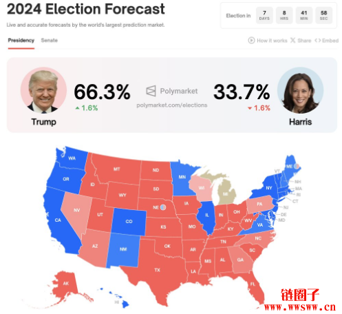 美国总统大选将至！比特币突破73650美元，选前预测是谁赢？