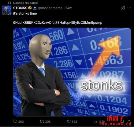 纳斯达克官方帐户遭黑，推广STONKS币市值一度冲上8000万美元