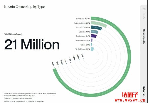 个体持有者掌控约69%比特币供应，或继续主导市场走势