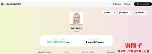 虚拟人物Mirai是什么?Mirai代币限时48小时公开募资